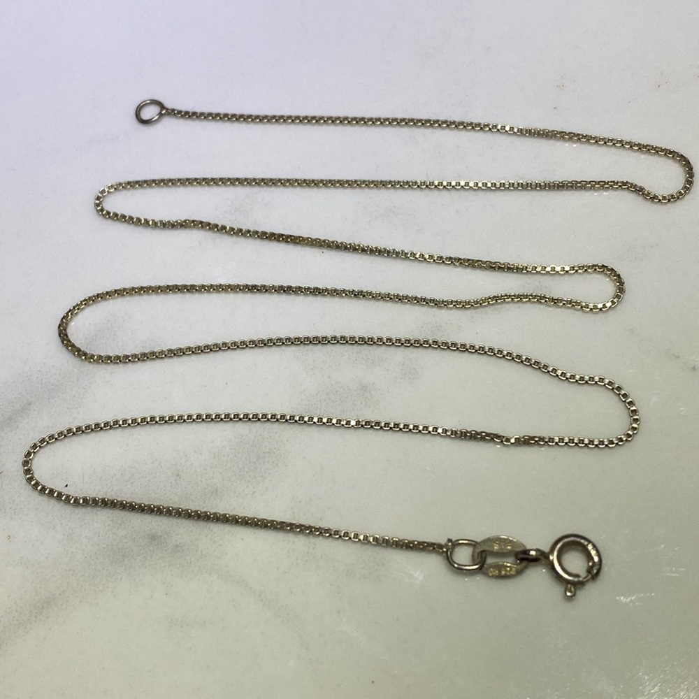 Sterling silver 925 18" box chain‎